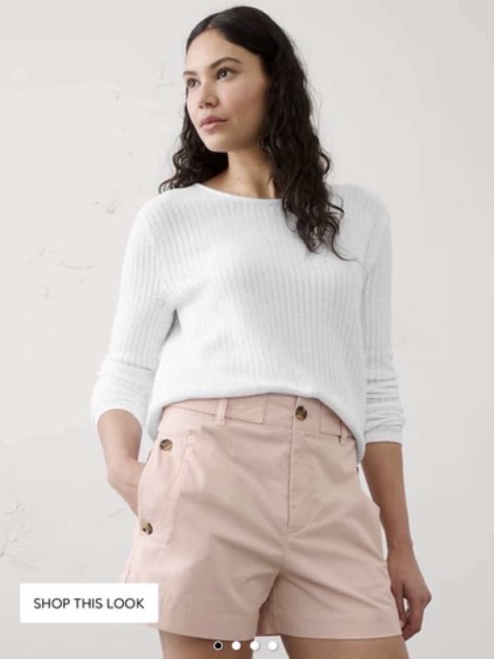 Banana Republic Factory Pink High-Rise Utility Twill Shorts - 14 - NEW